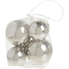 Abbott Collection 27-Cannonball 6Pc Decorative Ball-2Ast-1.5-2.5" L, Silver