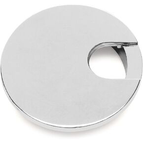 Cosmas® 50203CH Polished Chrome 2-1/2" Two Piece Zinc (Metal) Desk Grommet - 3" Overall Diameter