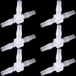 6 قطعة 1/4 "ID خرطوم بارب تركيبات ، T على شكل خرطوم بارب مع 3 طريقة الأنابيب موصلات الاتحاد محول لخرطوم أنبوب خط الهواء in Kuwait