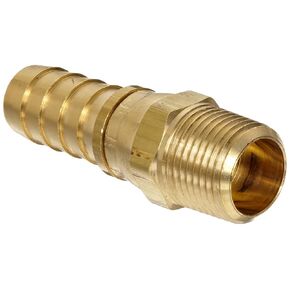 Anderson Metals-07003-0808 Brass Hose Fitting, Swivel Connector, 1/2" Barb x 1/2" Male Pipe