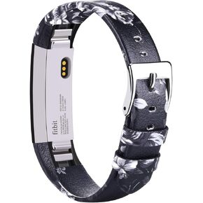 AK Bands Compatible with Fitbit Alta HR Bands, Genuine Leather Adjustable Comfortable Wristbands for Fitbit Alta HR/Fitbit Alta