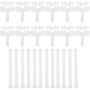 Uonlytech 12 Sets Vertical Blind Repair Carrier Repair Bracket Vertical Blinds Repair Kit Vertical Blind Replacement Replacement Clip Slat Sets White