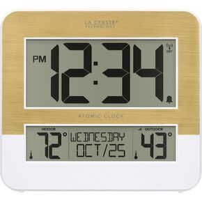 La Crosse Technology L73859 Two-Tone Atomic Digital Clock with Temperature