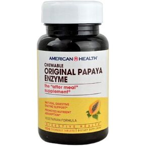 American Health Enzymes Chewable Original Papaya Enzyme 100 Tablets (Pack of 2)