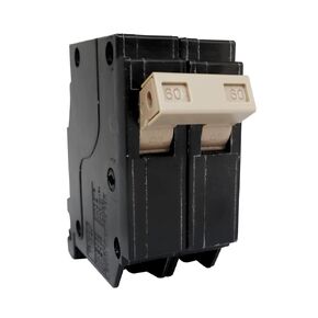 Breaker Circuit Type 3/4-Inch Plug-On Breaker 2-Pole 10 Kaic 60-Amp 120/240V Compatible with Culter Hammer Load Centers