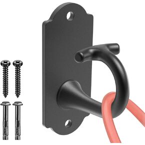 Wall Mount Workout Anchors - Heavy Duty Steel Home Gym Anchors for Resistance Bands, Strength Training & Physical Therapy - Space-Saving Hooks with Secure G-Shaped Design
