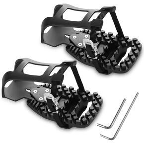 NICEDACK Bicycle Toe Clips Cage for Peloton Bike & Peloton Bike+ Pedals, Adjustable Bike Toe Cages for Look Delta Pedals, Toe Cage Adapters Compatible with Peloton Pedal for Regular Shoes