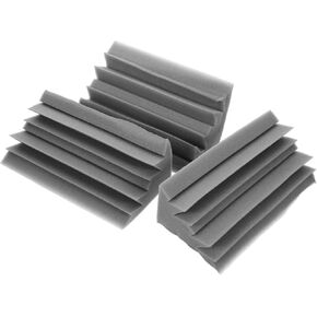 3pcs Sound Insulation Cotton Acoustic Foam Studio Foam Bass Traps Foam Bass Traps Panel Acoustic Bass Noise Tile Corner Bass High Density White Sponge Sound-absorbing Material