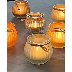 Clear Votive Candle Holder Set of 24, Small Round Tea light Candle Holders for Weeding Table Centerpiece, Baby Shower Decoration