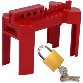 Outdoor Faucet Lock Industrial Faucet Handle Lock Pipe Valve Locking Device Ball Valve Locking, Adjustable Ball Valve Locking Device, Small, Fits 1/2"-2-1/2" Outer Pipe Diameter, in Kuwait