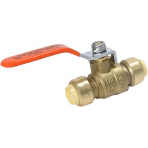 2 Pcs XFITTING Push Fit 1/2 Inch x 1/2 Inch Push Fit Ball Valve, 27-3-1=2XX
