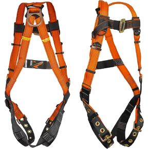 Malta Dynamics Warthog Safety Harness Fall Protection with Tongue Buckle Legs, Full Body Harness for Construction - OSHA/ANSI Compliant, (3XL)