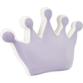 Crown Shaped Throw Pillows, Fluffy Plush Decorative Pillows Soft Plush for Girls Boys in Toddler Kids Room Decoration (Pink)