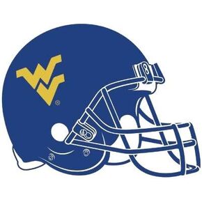 6 Inch WVU Football Helmet Decal West Virginia University Mountaineers Logo WV Removable Wall Sticker Art NCAA Home Room Decor 6 by 5 Inches