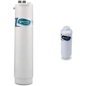 Aquasana AQ-RO3-RO Replacement Under Sink Water Filter, 1 Count (Pack of 1), White & EQ-PFC.35 Replacement Post Whole House Water Filter Systems, 1 Count (Pack of 1), White