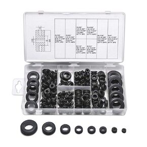 طقم حلقات مطاطية 180 قطعة، 8 أحجام، مجموعة متنوعة من قابس فتحة جدار الحماية تتضمن حلقات مطاطية لتوصيل قوابس الثقب المطاطي وحلقة تثبيت جدار الحماية للسيارات in Kuwait