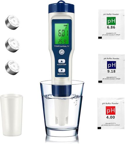Digital pH Meter with ATC pH Tester, 3 in 1 pH TDS Temp 0.01 Resolution High Accuracy Pen Type Tester, Pocket Size Water Quality Tester for Drinking Water, Wine, Spas, Aquariums in Saudi Arabia