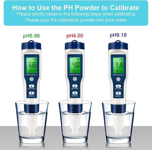 Digital pH Meter with ATC pH Tester, 3 in 1 pH TDS Temp 0.01 Resolution High Accuracy Pen Type Tester, Pocket Size Water Quality Tester for Drinking Water, Wine, Spas, Aquariums in Saudi Arabia