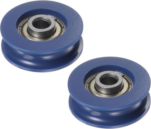 2pcs U Type Groove Pulley Nylon Coated Roller Bearing 5x23x7.5mm U Groove Guide Wheel for Doors Window or Driving Mechanical Equipment, Black in Saudi Arabia