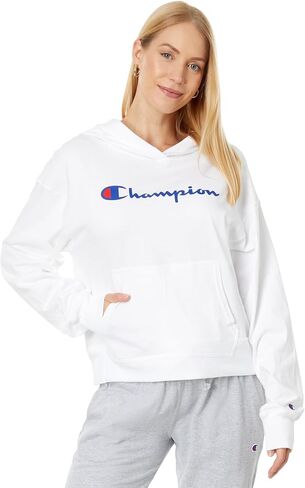 سترة بغطاء للرأس للسيدات من Champion، تي شيرت بغطاء للرأس برسوم جرافيك، سويت شيرت مريح للنساء in Kuwait