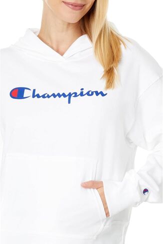 سترة بغطاء للرأس للسيدات من Champion، تي شيرت بغطاء للرأس برسوم جرافيك، سويت شيرت مريح للنساء in Kuwait