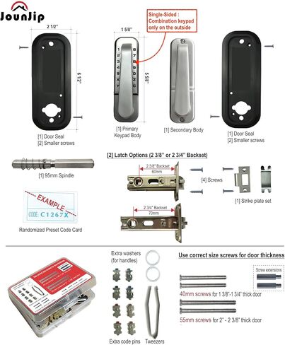 JOUNJIP Mechanical Keyless Combination Lever Handle Door Lock - [Square Spindle] Easier Install - (Oil-Rubbed Bronze) 2023 Upgrade Version in Saudi Arabia