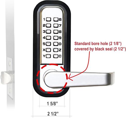 JOUNJIP Mechanical Keyless Combination Lever Handle Door Lock - [Square Spindle] Easier Install - (Oil-Rubbed Bronze) 2023 Upgrade Version in Saudi Arabia