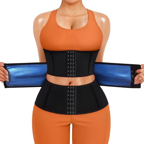 TrainingGirl النساء عرق الخصر المتقلب المدرب ساونا مشد تجريب حزام حزام بطن المعدة يلتف محدد شكل الجسم حزام رياضي in Kuwait
