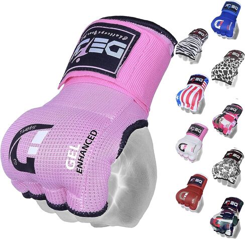 DEFY Gel Padded Premium Inner Gloves with Hand Wraps MMA Muay Thai Boxing Training Fight PAIR in Saudi Arabia