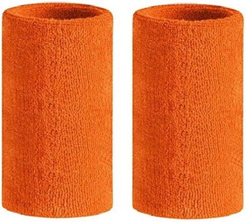 6 inch Wrist Sweatbands Sports Wristband Cotton Sweat Band Armbands for Men and Women Tennis, Basketball, Running, Gym, Working Out (1 Pair) in Saudi Arabia