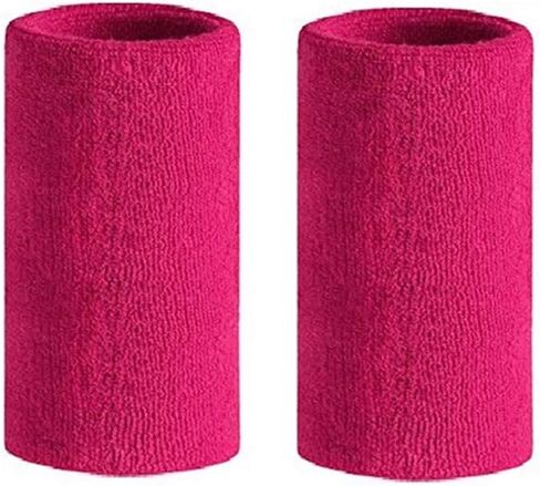 6 inch Wrist Sweatbands Sports Wristband Cotton Sweat Band Armbands for Men and Women Tennis, Basketball, Running, Gym, Working Out (1 Pair) in Saudi Arabia
