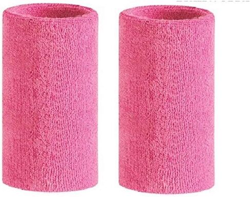 6 inch Wrist Sweatbands Sports Wristband Cotton Sweat Band Armbands for Men and Women Tennis, Basketball, Running, Gym, Working Out (1 Pair) in Saudi Arabia