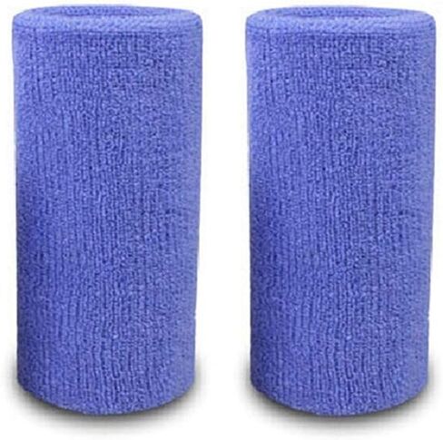 6 inch Wrist Sweatbands Sports Wristband Cotton Sweat Band Armbands for Men and Women Tennis, Basketball, Running, Gym, Working Out (1 Pair) in Saudi Arabia