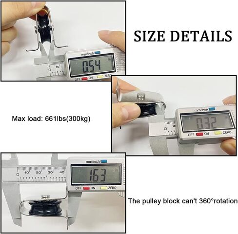 كتلة بكرة ثابتة للتركيب على الحائط للقوارب البحرية والإبحار والقوارب الشراعية وقوارب الكاياك وسحب ملحقات حبل الأسطوانة، تناسب حبل 1/4 بوصة واط in Kuwait