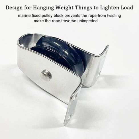 كتلة بكرة ثابتة للتركيب على الحائط للقوارب البحرية والإبحار والقوارب الشراعية وقوارب الكاياك وسحب ملحقات حبل الأسطوانة، تناسب حبل 1/4 بوصة واط in Kuwait