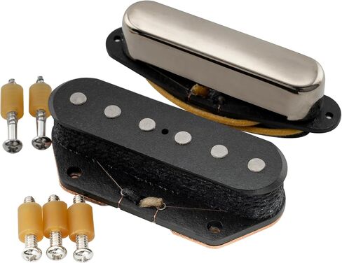 The Revival Pickups RPT1 TG Specials Vintage Alnico 5 Tele Pickups Set Neck Bridge Pickup for Telecaster Style Electric Guitar, Nickel in Saudi Arabia