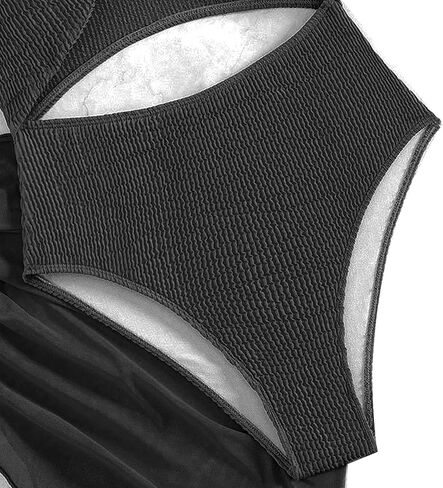 Women 2 Piece Bkini Sets, Twist Front One Piece Swimsuit Sexy V Neck Cutout Ruched Tummy Control Bathing Suit Cover Up in Saudi Arabia