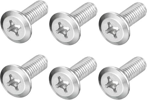 YXQ M6x16mm Machine Screws Pan Phillips Cross Head Screw 304 Stainless Steel Fasteners Bolts, 30Pcs in Saudi Arabia