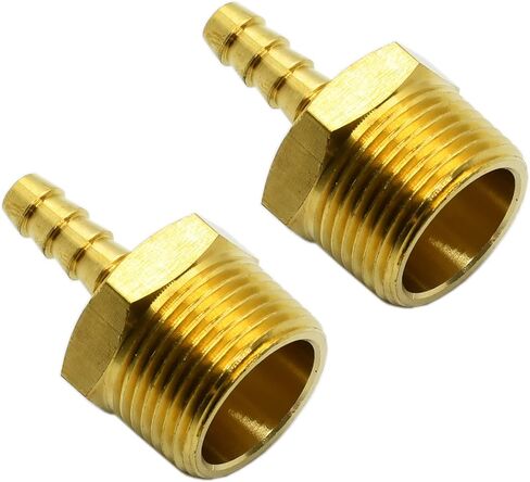 2 قطعة 5/16 "خرطوم بارب × 3/4" ذكر NPT محول نحاسي تركيب ملولب ، الوقود/الماء/الهواء in Saudi Arabia