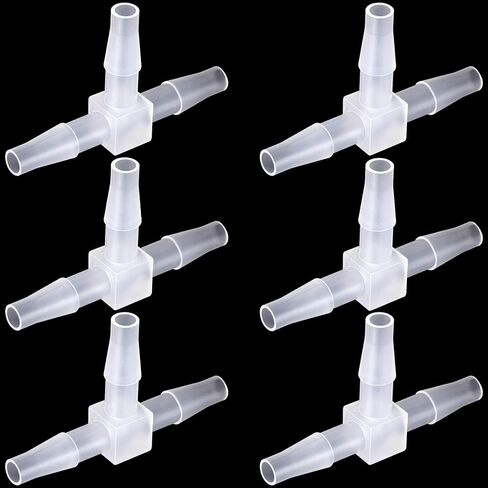 6 قطعة 1/4 "ID خرطوم بارب تركيبات ، T على شكل خرطوم بارب مع 3 طريقة الأنابيب موصلات الاتحاد محول لخرطوم أنبوب خط الهواء in Kuwait