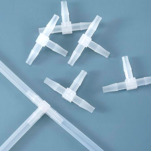 6 قطعة 1/4 "ID خرطوم بارب تركيبات ، T على شكل خرطوم بارب مع 3 طريقة الأنابيب موصلات الاتحاد محول لخرطوم أنبوب خط الهواء in Kuwait