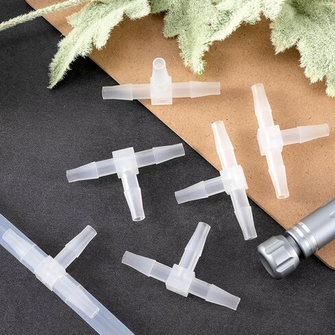 6 قطعة 1/4 "ID خرطوم بارب تركيبات ، T على شكل خرطوم بارب مع 3 طريقة الأنابيب موصلات الاتحاد محول لخرطوم أنبوب خط الهواء in Kuwait