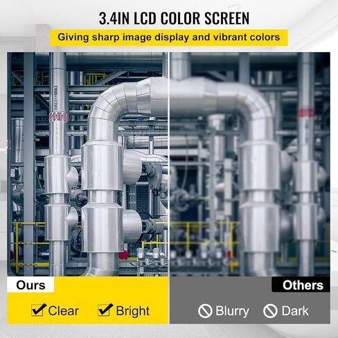 VEVOR Sewer Camera, 98.4 ft / 30 m Pipe Drain Inspection Camera, 4.3" Plumbing Camera with DVR Function and LED Lights, 16 GB SD Card, Waterproof IP68 Industrial Endoscope for Home Wall Duct Drain Pip in Saudi Arabia