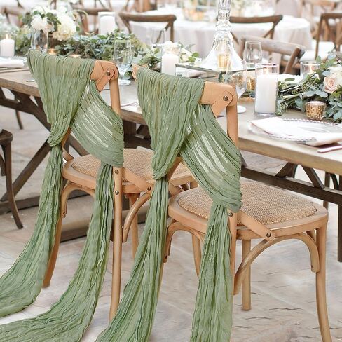 Sage Green Cheesecloth Table Runner 4 Packs 10ft long Gauze Table Runner Rustic Sheer Runner for Baby Shower Cake Table Decorations in Saudi Arabia