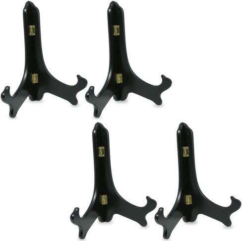 BANBERRY DESIGNS Black Wooden Easels Premium Quality Folding Display Stand 9" H Set of 2 Easels Ideal for Large Sized Plates Plaques Books Tiles in Saudi Arabia