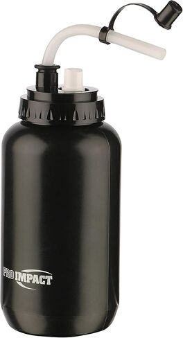 غطاء بخاخ طويل قابل للانحناء لزجاجة مياه قابلة للعصر - بلاستيك LDPE خالٍ من BPA - ترطيب البيسبول والهوكي وصالة الألعاب الرياضية MMA واليوجا والملاكمة وركوب الدراجات وكرة القدم اللينة وكرة القدم لاكروس (35.5 أونصة) (أزرق) in Kuwait