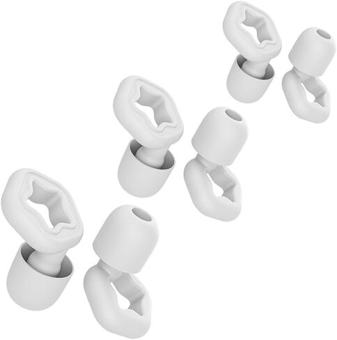 Silicone Ear Plugs for Sleeping, Washable & Reusable Noise Cancelling Reduction Earplugs for Swimming, Snoring, Working, Concerts, Study, 3 Sizes Ear Tip S/M/L (Black) in Saudi Arabia