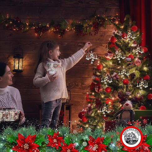 زخرفة عيد الميلاد الثريا البلاستيكية - زينة عيد الميلاد - زينة شجرة عيد الميلاد على شكل قطرة كريستال أكريليك - زينة شجرة عيد الميلاد - زخارف خزانة للفتيات - ديكور عيد الميلاد للسيارة in Kuwait