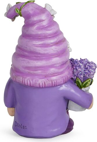 Hodao Lavender Gnomes Decorations - Spring Garden Decorations - Indoor/Outdoor Ornament - Perfect Home Decor Gift Choice (Purple) in Saudi Arabia
