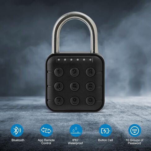 Combination Lock, Bluetooth Lock, Smart Padlock with TUYA APP Unlock, Locker Lock, Gym Lock with Keyless Password, Suitable for Gym, School, Travel, Outdoor in Saudi Arabia